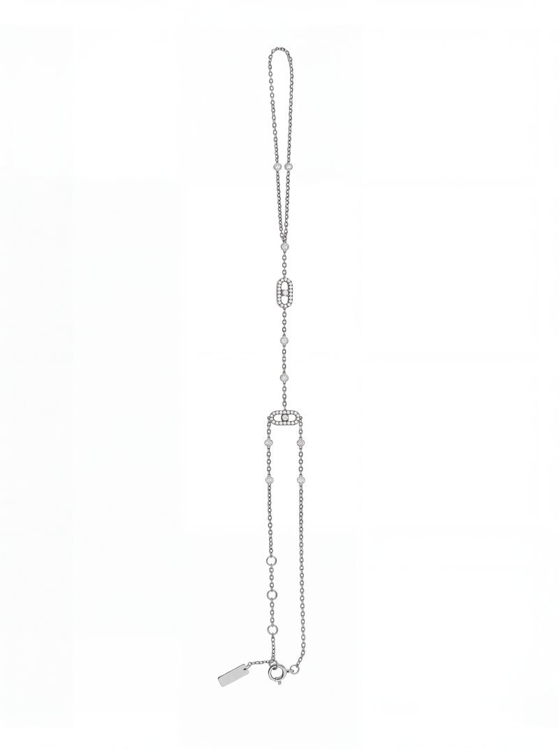 Messika Move Uno 18K White Gold Diamond Hand Bracelet